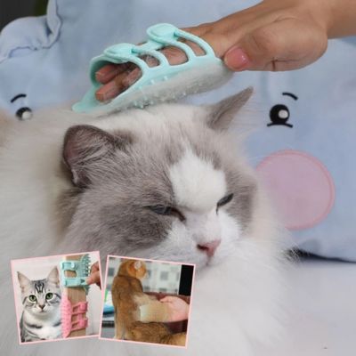 Brosse pour chat gris